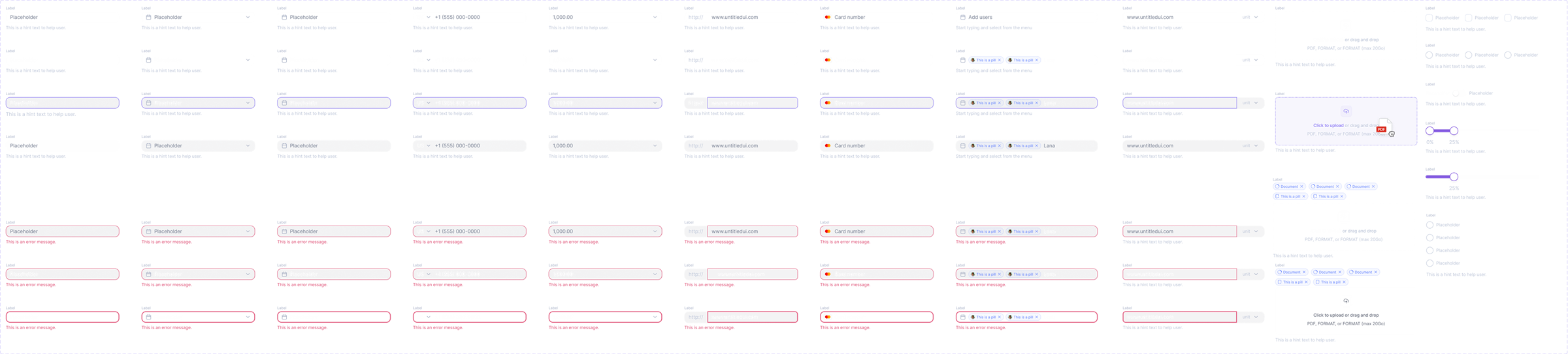 Louise input field design system